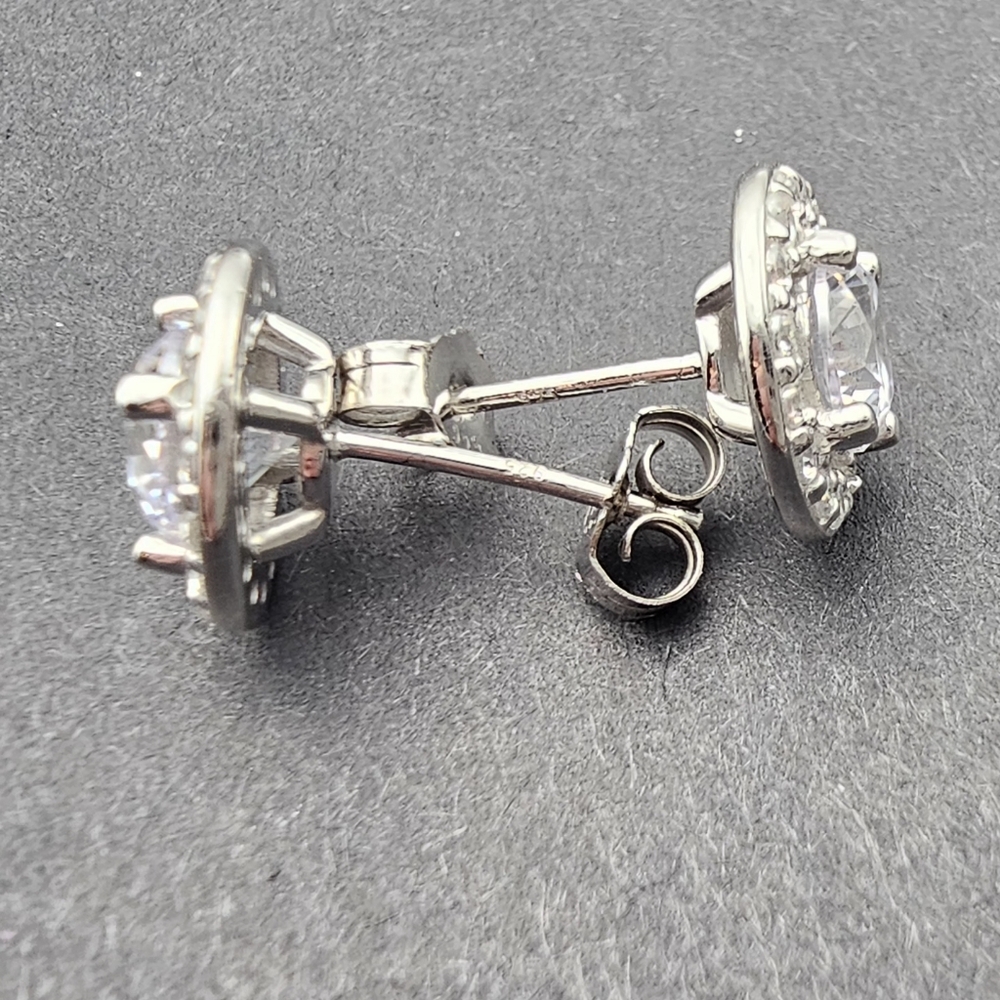 Sterling silver Cubic Zirconia Earrings - Picture 3 of 5